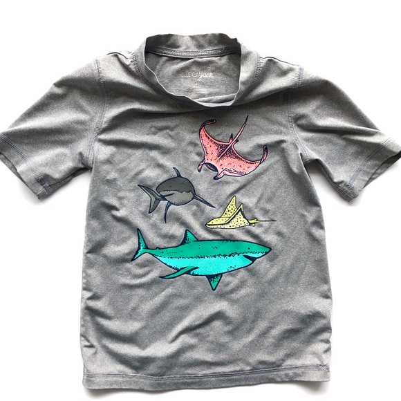 Cat & Jack | Stingrays & Sharks RashGuard & Trunks - Picture 2 of 8